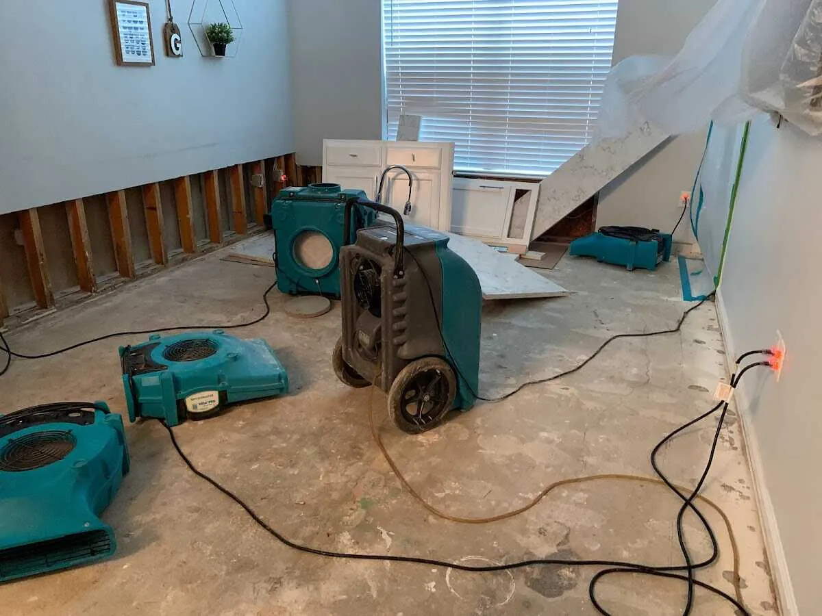 Dehumidifier in flood-cut room for Water Extraction & Removal in Pinehurst